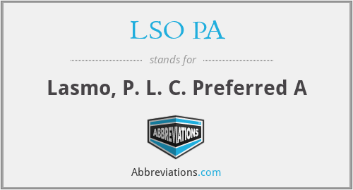LSO PA - Lasmo, P. L. C. Preferred A